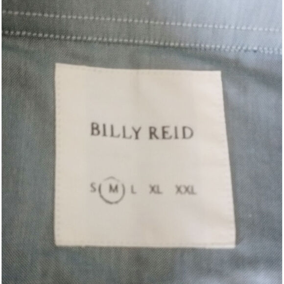 Billy Reid Men’s Medium Button Down Shirt Sage Green Cotton Classic Casual - Picture 5 of 6